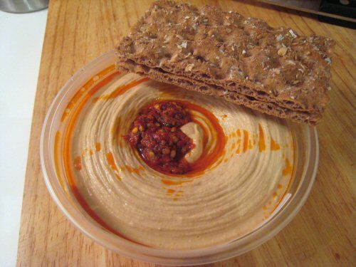 Humus whole wheat crackers